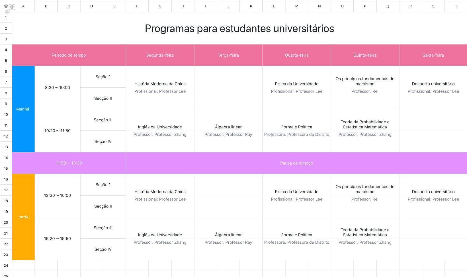 Programas para estudantes universitários